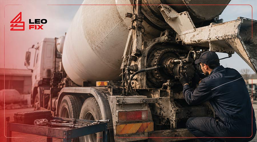 عیب‌یابی نچرخیدن و کاهش سرعت دیگ تراک میکسر